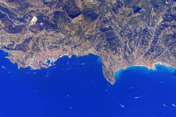 Monaco seen from space by astronaut Scott Kelly (2016)